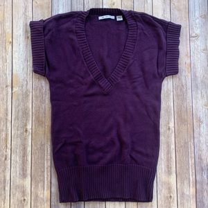 Purple Short Sleeve Sweater